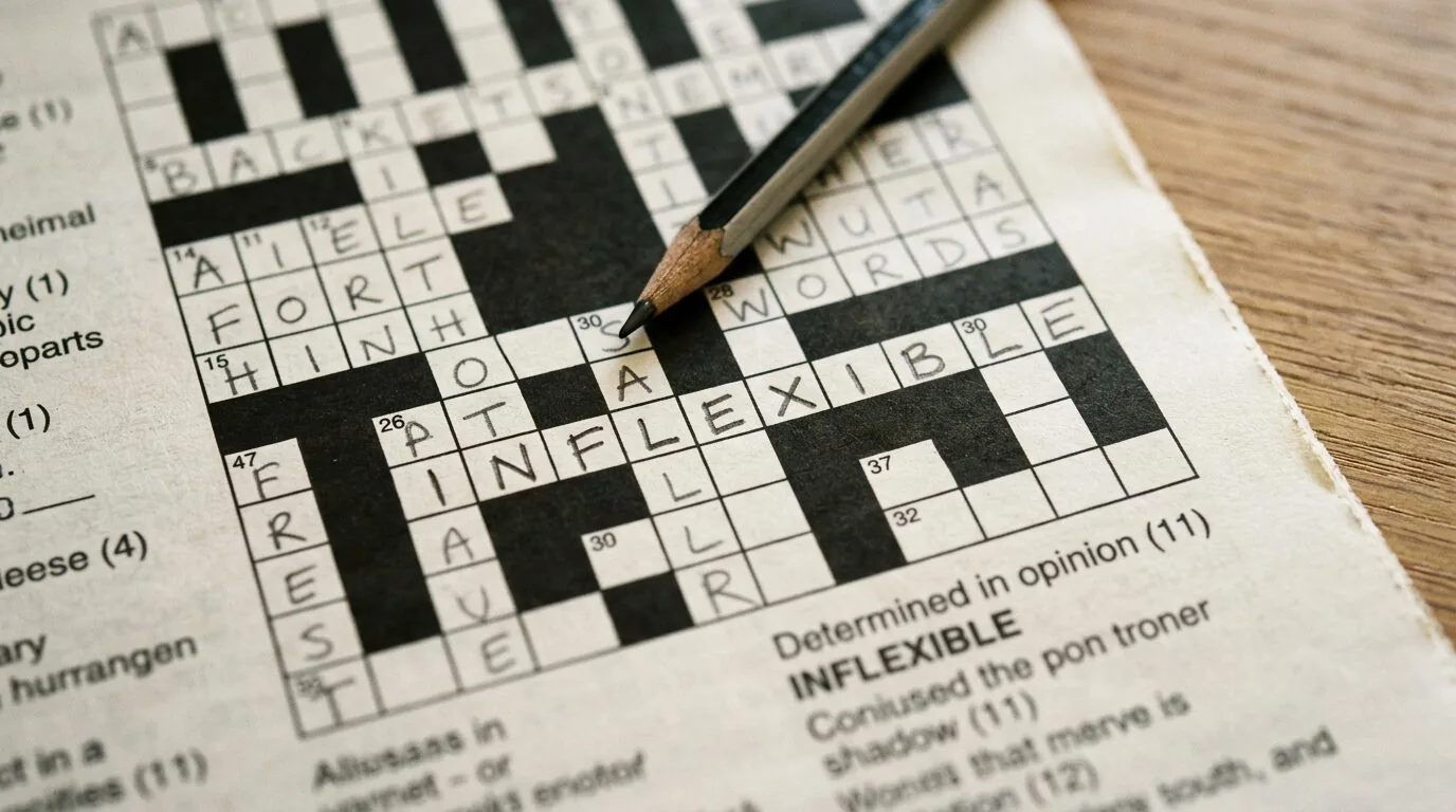 Determined, Inflexible Crossword Clue Solved