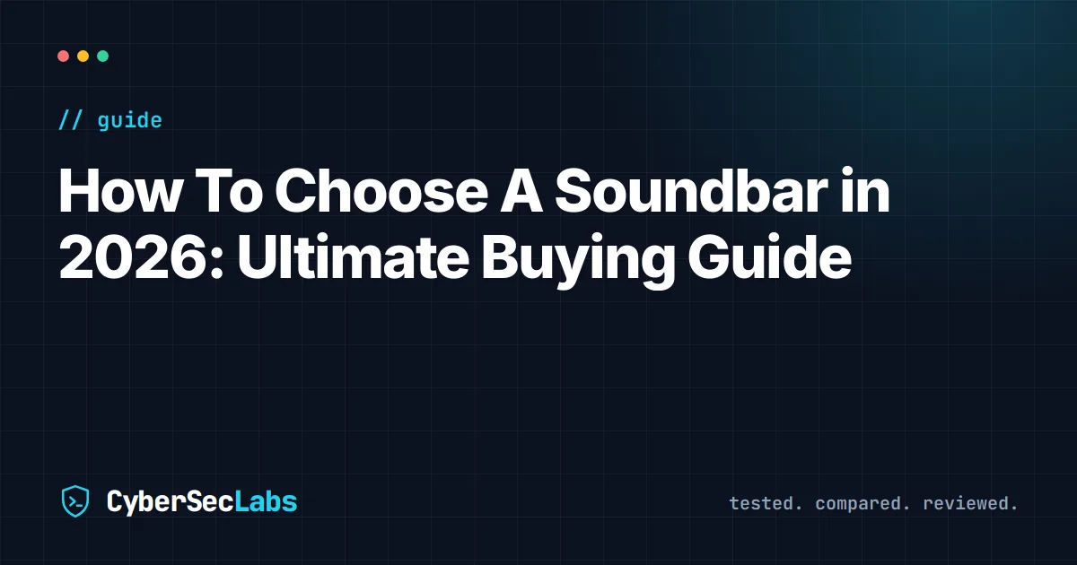 How To Choose A Soundbar in 2026: Ultimate Buying Guide